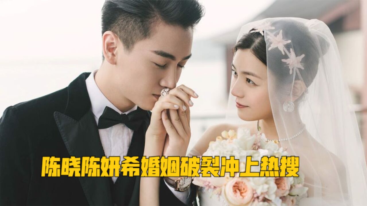 陈晓陈妍希婚姻破裂冲上热搜!当初结婚时有多甜现在就有多令人唏嘘