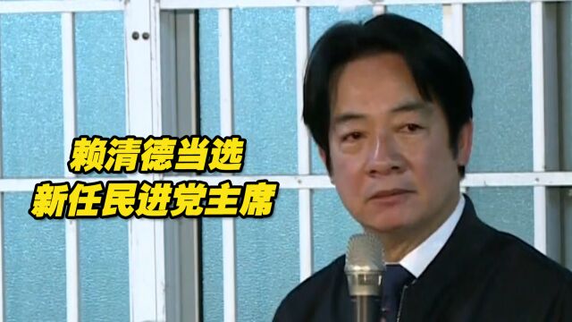 赖清德“无悬念”当选民进党主席,绿营最新人事布局出炉