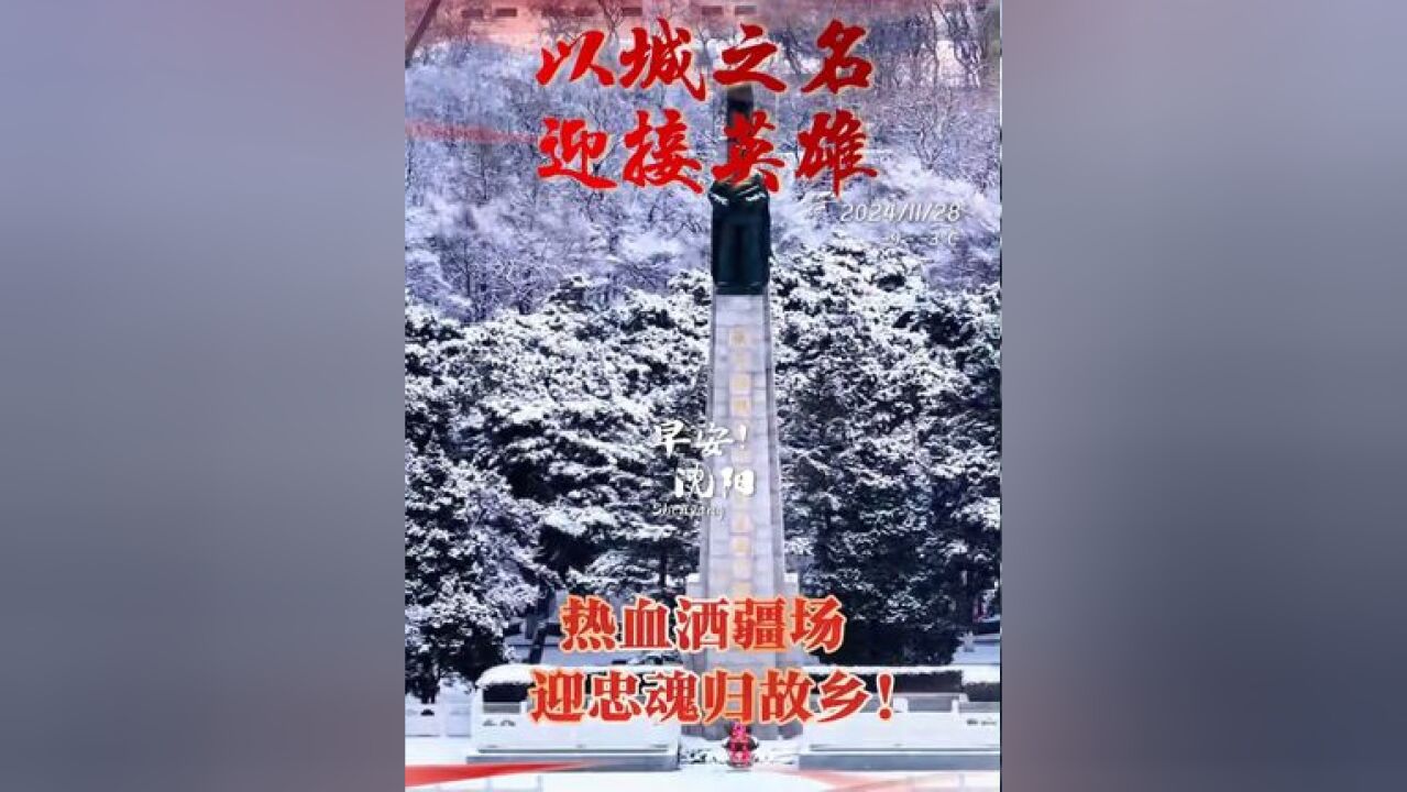 沈阳以城之名,迎接英雄!离家还是少年身,归来已是报国骨,今日英雄回家!