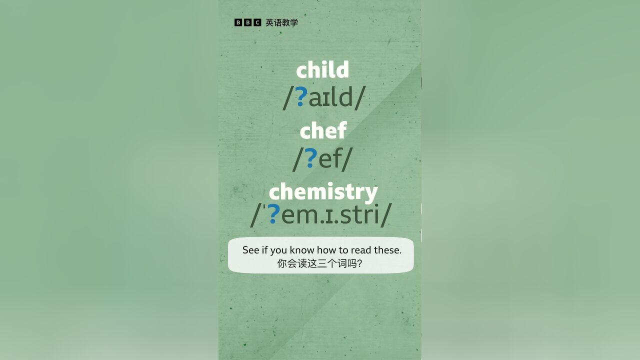 BBC英语教学:Charity 和 chef 开头的 ch 读音可不一样!