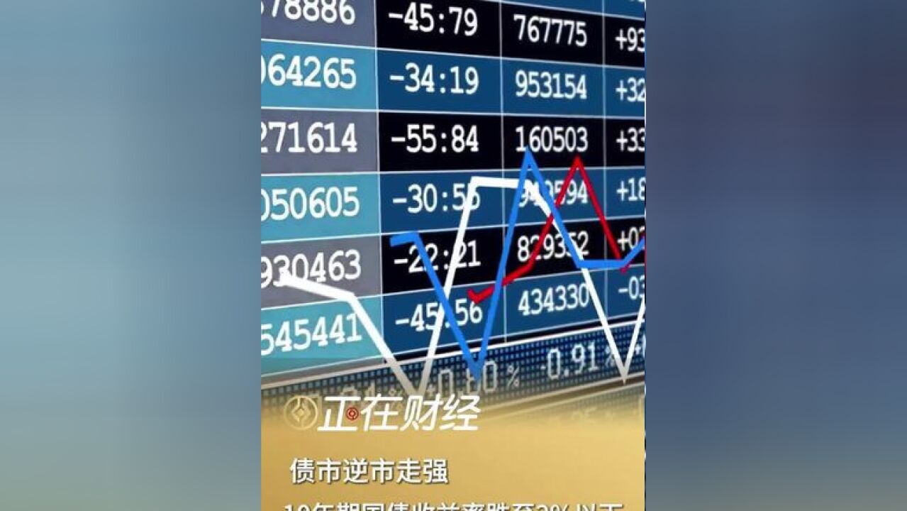 10年期国债收益率跌至2%以下