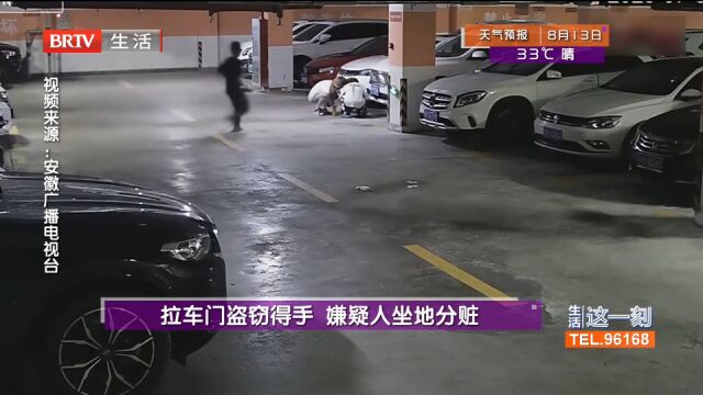 拉车门盗窃得手 嫌疑人坐地分赃