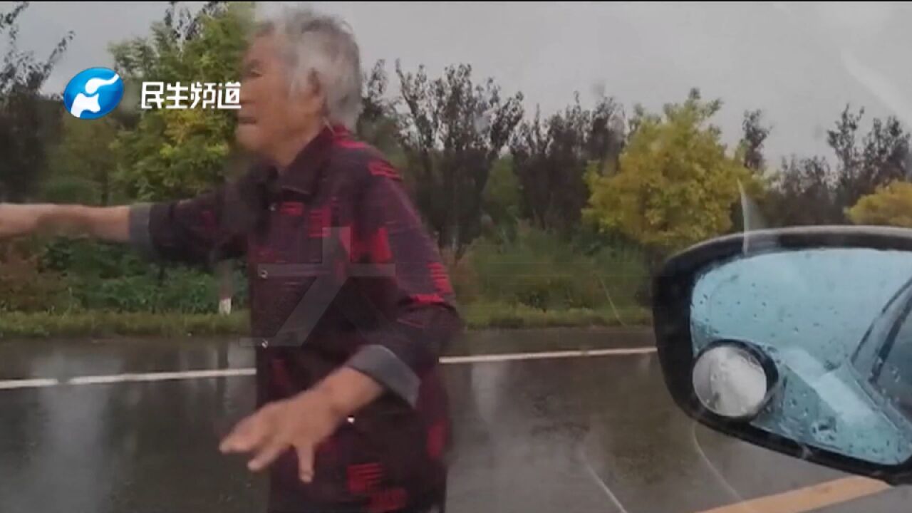 河南洛阳:乘坐三轮车意外翻入沟中,老人雨中拦车,众人暖心伸援手