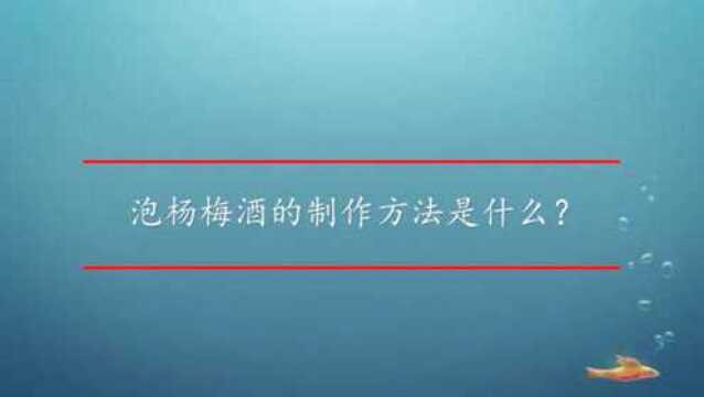 泡杨梅酒的制作方法是什么?