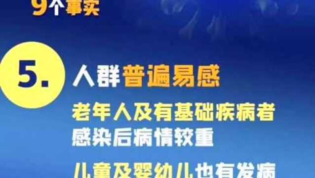 新型冠状病毒感染肺炎的9个事实