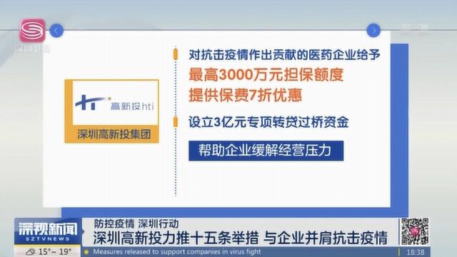 防控疫情 深圳行动 深圳高新投