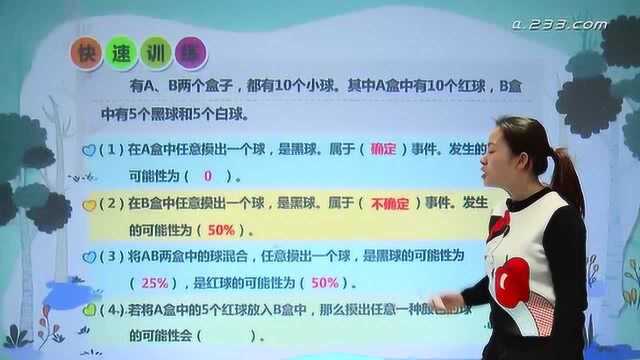 08 小升初数学总复习:概率