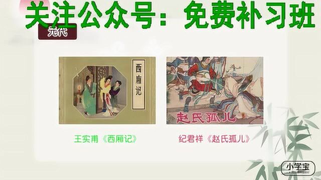 小学课程回放小学宝六年级语文丨元明清文学分类及汇总