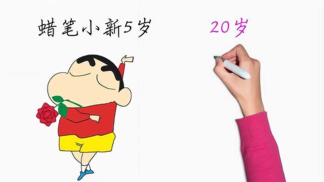 你见过蜡笔小新20岁的样子吗?网友:越来越自恋了