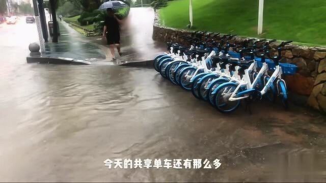 四川遂宁,十年一遇的大暴雨,路上变成一片汪洋!