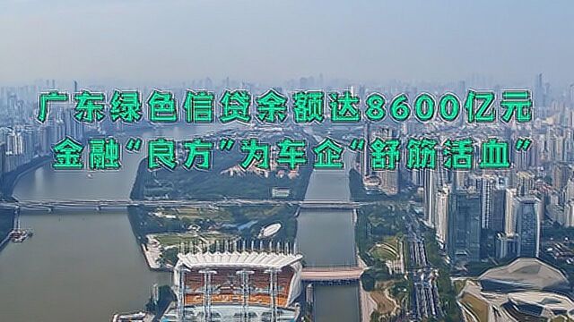 广东绿色信贷余额达8600亿元 金融“良方”为车企“舒筋活血”