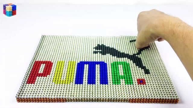 大神DIY:磁性巴克球制作运动品牌PUMA商标