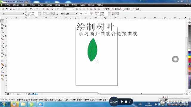 coreldraw平面设计绘制树叶