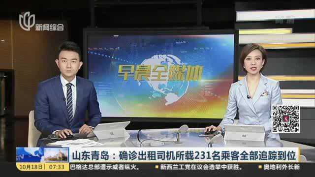 山东青岛:确诊出租司机所载231名乘客全部追踪到位