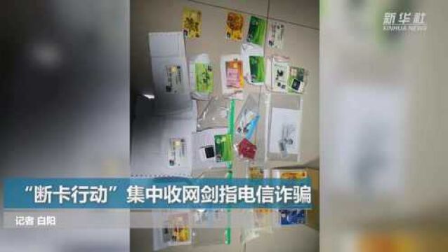 “断卡行动”集中收网剑指电信诈骗