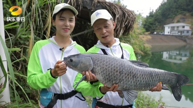 就这样钓鱼:湖库手竿搏大青 钓竿被大鱼拖走!划船遛鱼