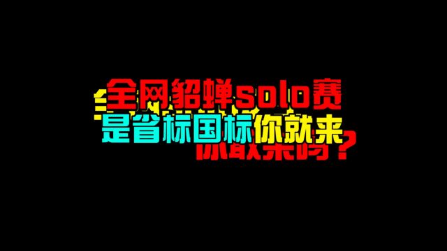 嗨氏全网貂蝉solo大战,省标国标欢迎来挑战~