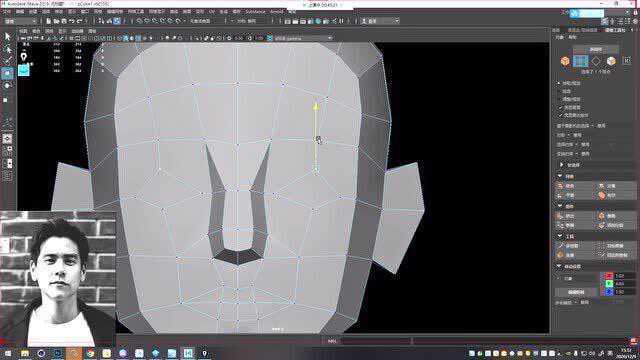 【Maya新手教程】写实头像“彭于晏”人头建模(2)