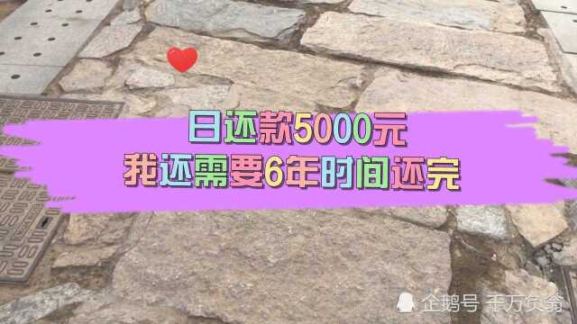 一天还款5000元,还需要6年时间才能还完,一切在金钱面前不堪一击