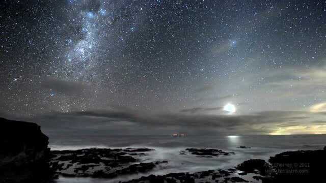 【4K高清延时摄影】海洋夜晚的星空(OceanSky)