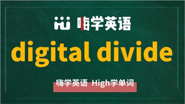 英语单词教学,英语短语digital divide的翻译、读音、相关词、使用方法讲解