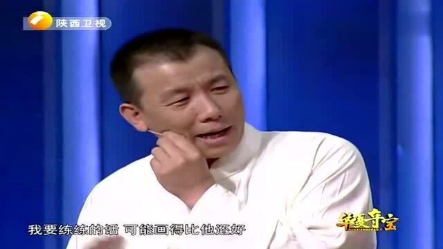 鉴宝:画风容易临摹,但是字可不好模仿,这幅顾V的画真假难辨啊?