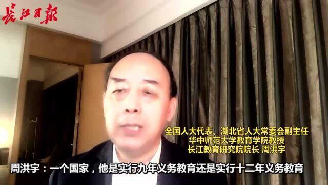 云端会客厅|武汉能否普及12年义务教育?全国人大代表周洪宇从四个方面分析