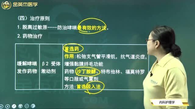 初级护师内科护理学:治疗支气管哮喘最有效的方法你知道了吗?能治疗支气管哮喘的药物都在这里了,使用注意事项看这.