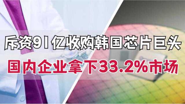 斥资91亿,中企收购全球第二大芯片龙头,33.2%市场收入囊中