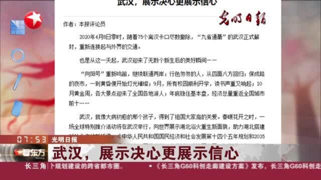 光明日报:武汉,展示决心更展示信心