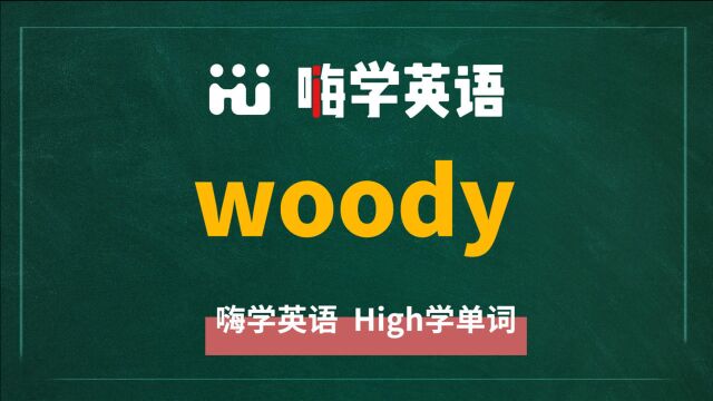 一分钟一词汇,小学、初中、高中英语单词五点讲解,单词woody讲解