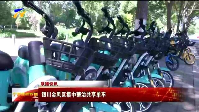 银川金凤区集中整治共享单车