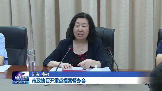 宿迁市政协召开重点提案督办会