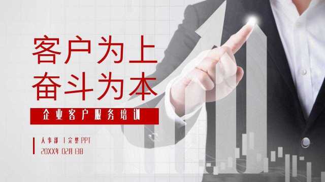 企业员工客户服务培训PPT模板,内容完整,拿来就用