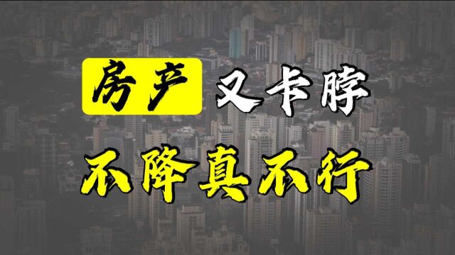 房地产又被卡脖子,不降价恐怕真不行了,房地产市场是不是真的走到头了?