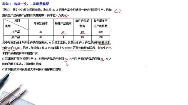 函数专题第52讲:一次函数、二次函数模型及应用