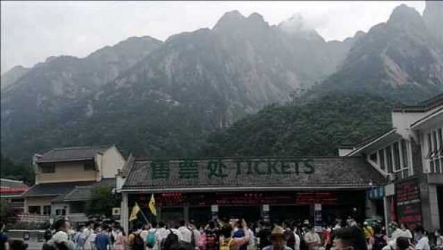 大美黄山,从南大门缆车上山,濛濛细雨阻挡不住上山赏景