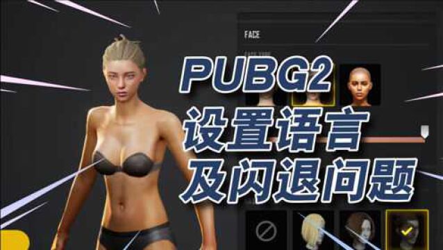 PUBG:NEW STATE (未来之役/PUBG2) 设置语言及闪退问题