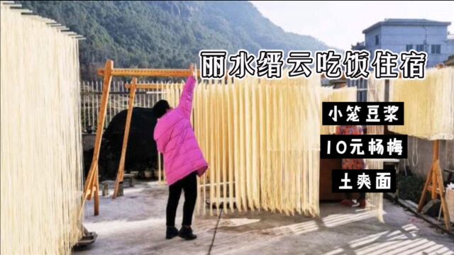 95 浙江丽水缙云吃饭住宿的琐事 小笼豆浆 10元杨梅 土爽面