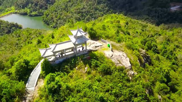 浙江台州玉环市清港大雷山AAA级风景区航拍