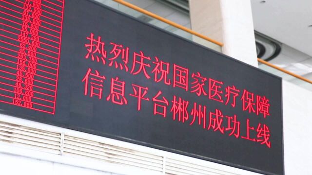 国家医疗保障信息平台在郴州正式上线