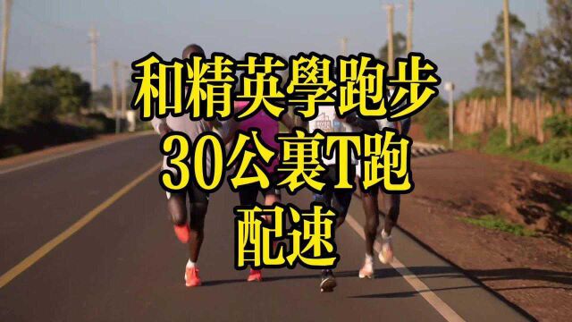 和精英学跑步 30公里T跑 配速