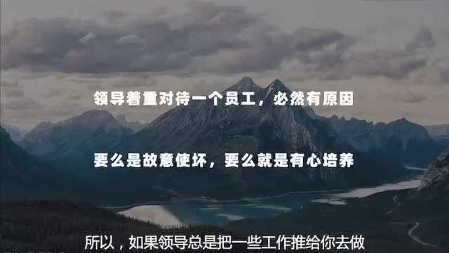 为何领导总推活儿给你,还处处挑刺?记住这3点原因,长点心 