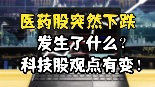 医药股突然下跌!发生了什么?科技股观点有变!