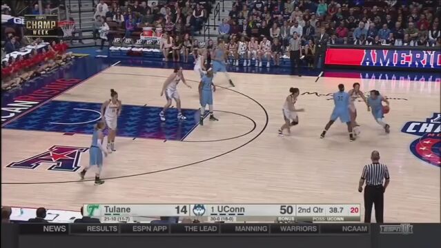 2016NCAA美国大学女子篮球联赛Tulane vs UConn 3582