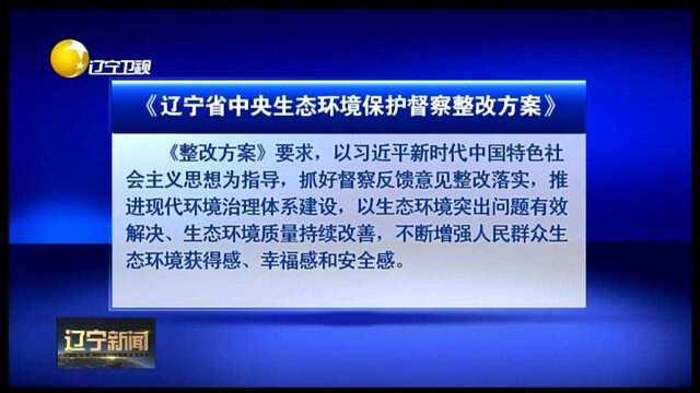 辽宁省公开第二轮中央生态环境保护督查整改方案