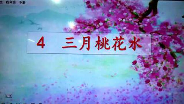 四下语文第4课《三月桃花水》微课教学