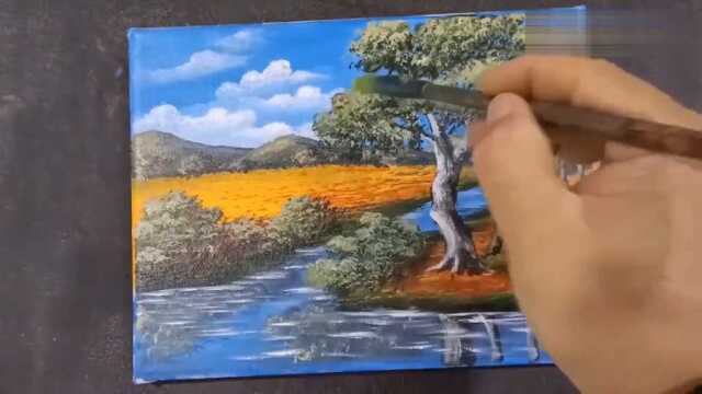 风景油画,怎么画都觉得美,你觉得呢