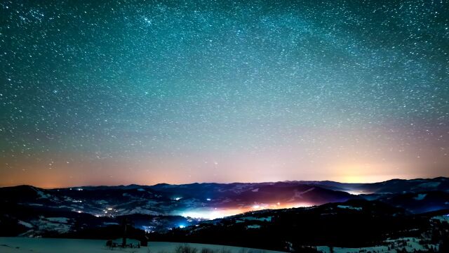 星空流星雨实拍