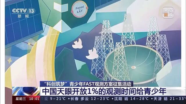 “科创筑梦”青少年FAST观测方案征集活动 中国天眼开放1%的观测时间给青少年